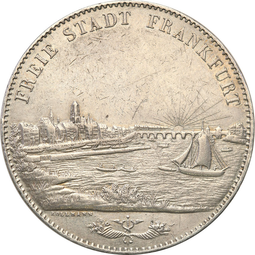 Niemcy. 3 1/2 Gulden - 2 talary 1843, Frankfurt